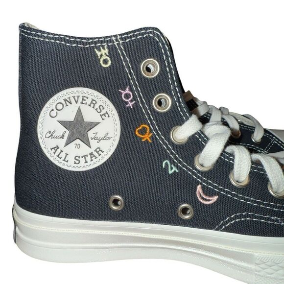 Converse Chuck High Mystic Symbols Sneakers Shoes Women’s 6.5 Black White Egret - Picture 2 of 6
